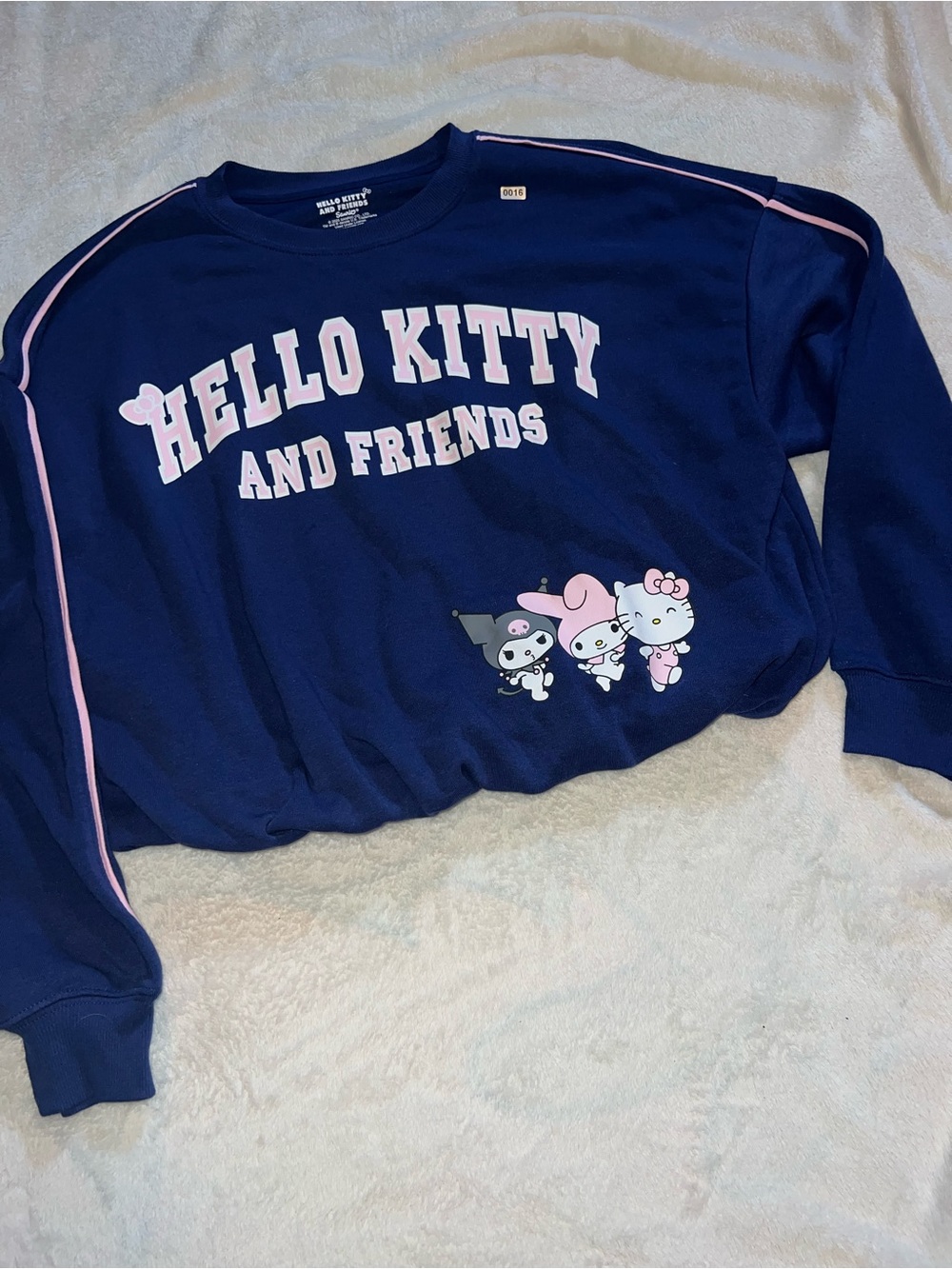 Sanrio Navy and Pink Hello Kitty & Friends Pullover Sweatshirt